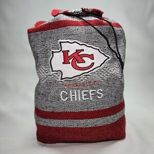 Custom made Kansas City KC Chiefs woven drawstring backpack.